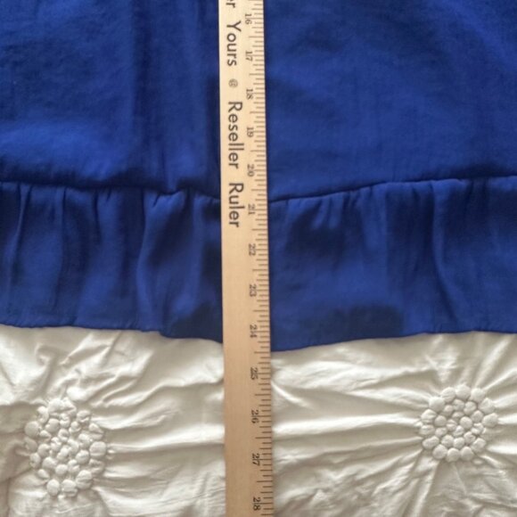 INC Womens Blue Ruffled Bell Sleeve Top Size 2X Peasant Blouse Hippie Boho - Picture 9 of 9